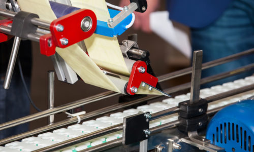 Labeling product machine Labeling product machine in food industry